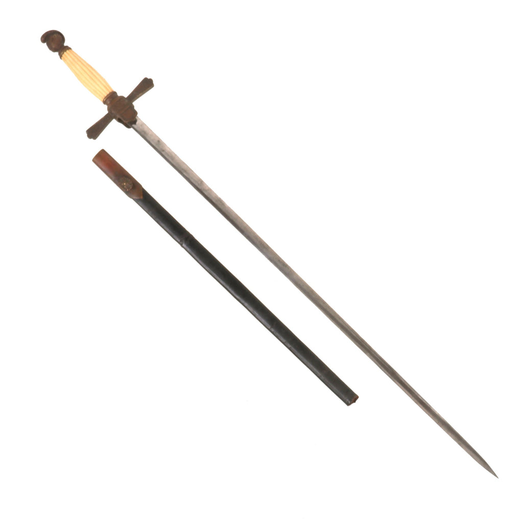 Original U.S. Mexican-American War Era German-Made Model 1840 Militia NCO Sword and Partial Scabbard by Abraham Kuller Zu Wald of Solingen Original Items