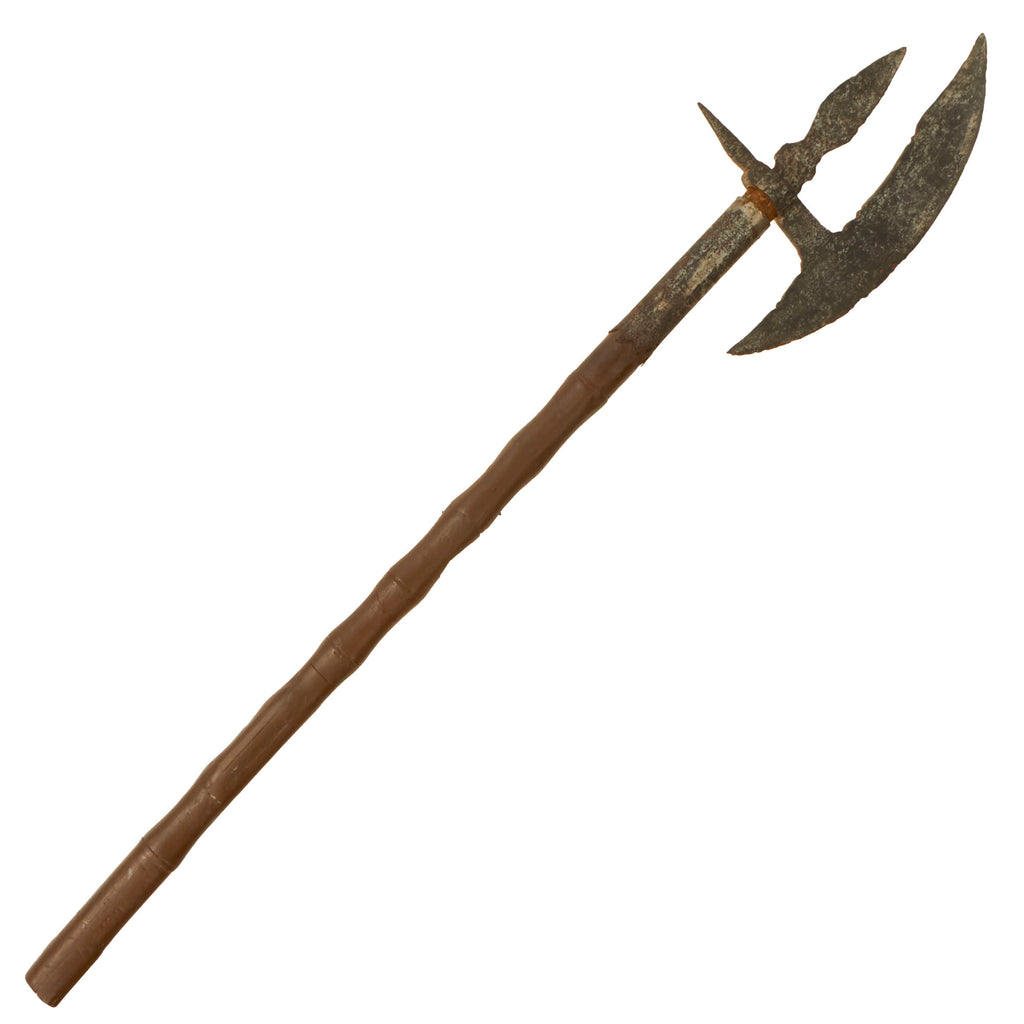 Original Indo-Persian Battle Axe Tabar Relic Head & Pike with Replaced Shaft Original Items