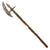 Original Indo-Persian Battle Axe Tabar Relic Head & Pike with Replaced Shaft Original Items