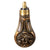 Original U.S. or British American Civil War Era Small Floral Design Embossed Copper Pistol Powder Flask Original Items