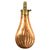 Original British U.S. Civil War Era 1850s Shell & Bush Brass Powder Flask by Dixon of Sheffield