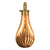 Original British U.S. Civil War Era 1850s Shell & Bush Brass Powder Flask by Dixon of Sheffield