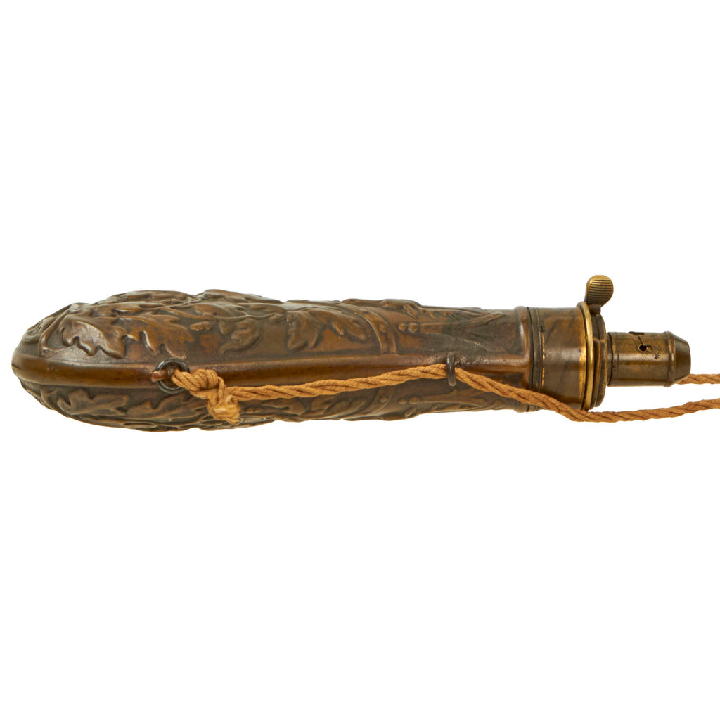 Original U.S. Mexican-American War Era “Stag & Oak Leaf” Powder Flask ...