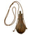 Original U.S. Civil War Fluted Powder Flask by Frary, Benham & Co. with Original Carrying Rope Original Items