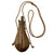 Original U.S. Civil War Fluted Powder Flask by Frary, Benham & Co. with Original Carrying Rope Original Items