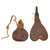 Original U.S. American Revolutionary War Era Rifleman’s Bag Set with Etched Powder Horn & Two Shot Ball Pouches Original Items