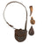 Original U.S. American Revolutionary War Era Rifleman’s Bag Set with Small Powder Horn & Two Shot Pouches Original Items