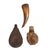 Original U.S. American Revolutionary War Era Rifleman’s Bag Set with Small Powder Horn & Two Shot Pouches Original Items