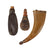 Original U.S. American Revolutionary War Era Rifleman’s Belt Bag Set with Powder Horn & Two Shot Pouches - Glass Spout on Pouch Original Items