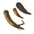 Original U.S. American Revolutionary War Era Outstanding Rifleman’s Bag Set with Two Powder Horns & Shot Pouch - Fantastic Carved Stopper on Powder Horn Original Items