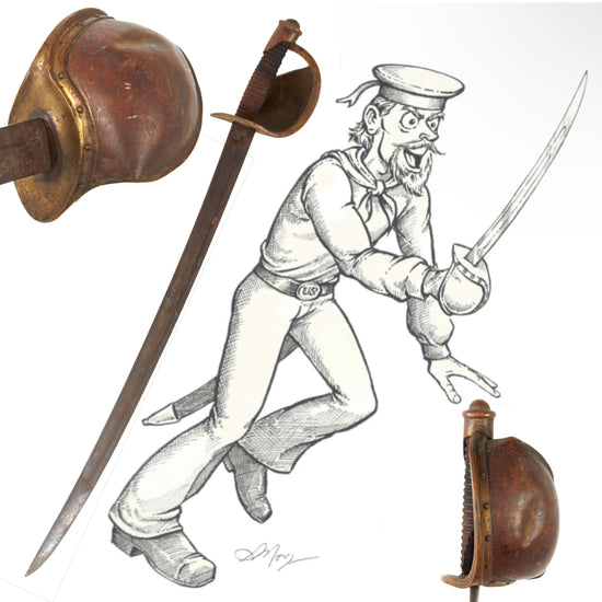 Original U.S. Civil War Rare Model 1860 Naval Cutlass by Ames Mfg. Co. - Dated 1862 Original Items