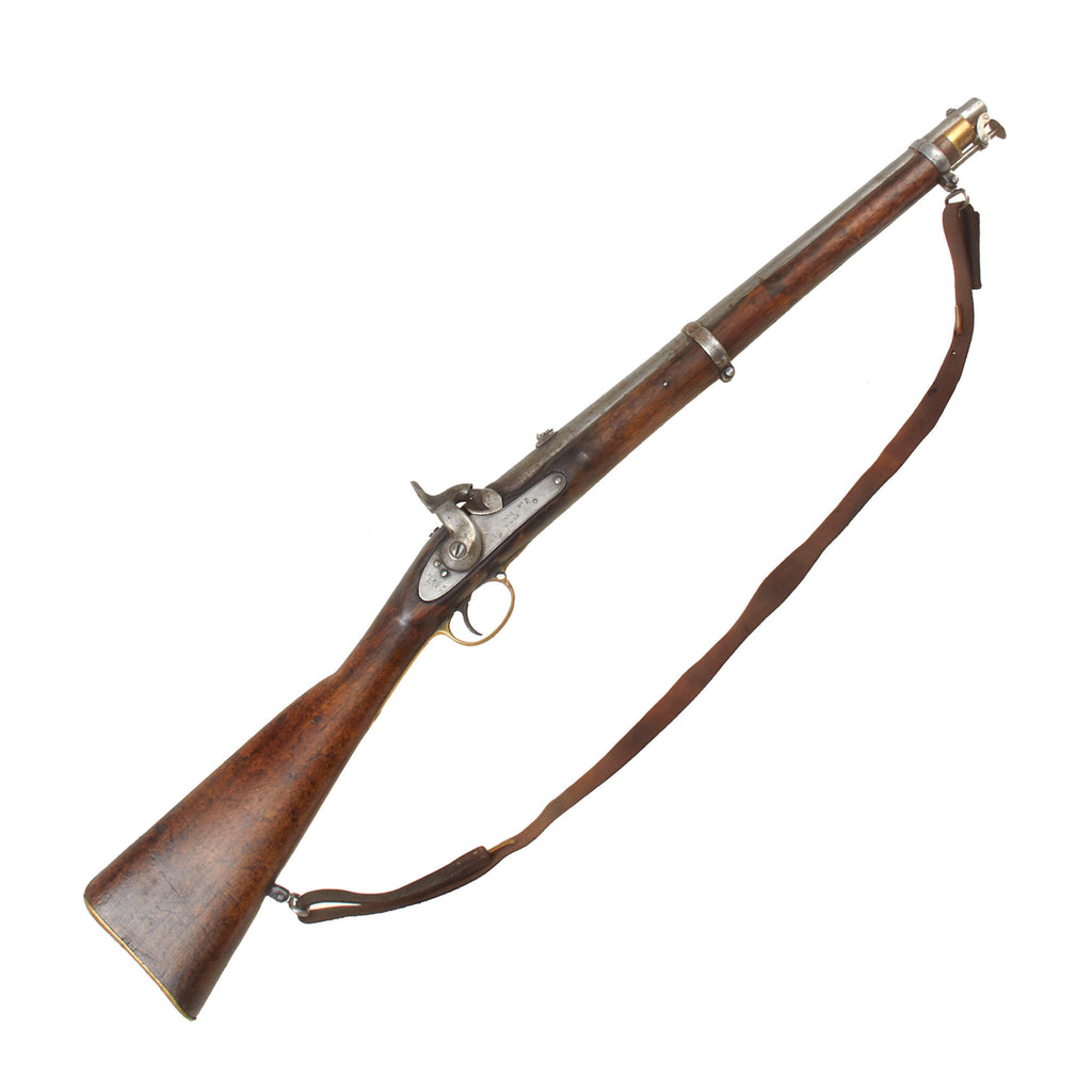 Original U.S. Civil War Era British Enfield P-1856 Tower "East India" Percussion Cavalry Carbine with Original Sling - dated 1856 Original Items