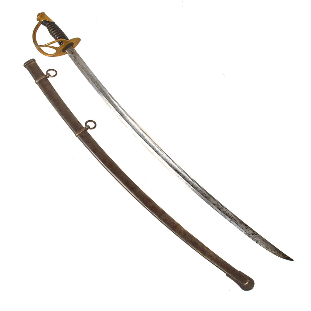 Original U.S. Civil War Era M1860 Light Cavalry Saber by Mansfield and Lamb with Scabbard - Dated 1863 Original Items