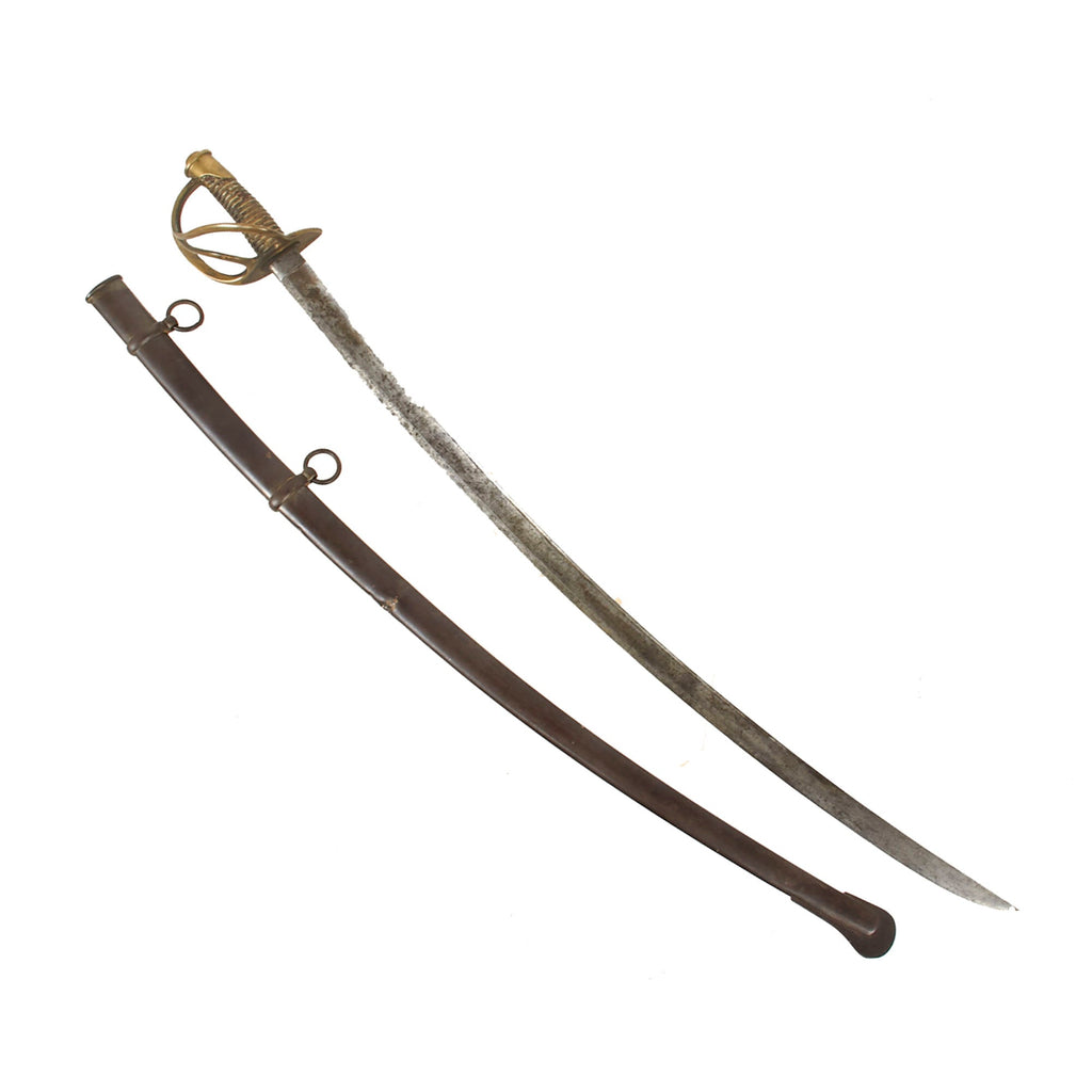 Original U.S Civil War M-1840 "Wrist Breaker" Heavy Cavalry Saber by Ames with Scabbard Dated 1851 - One of 2,550 Original Items