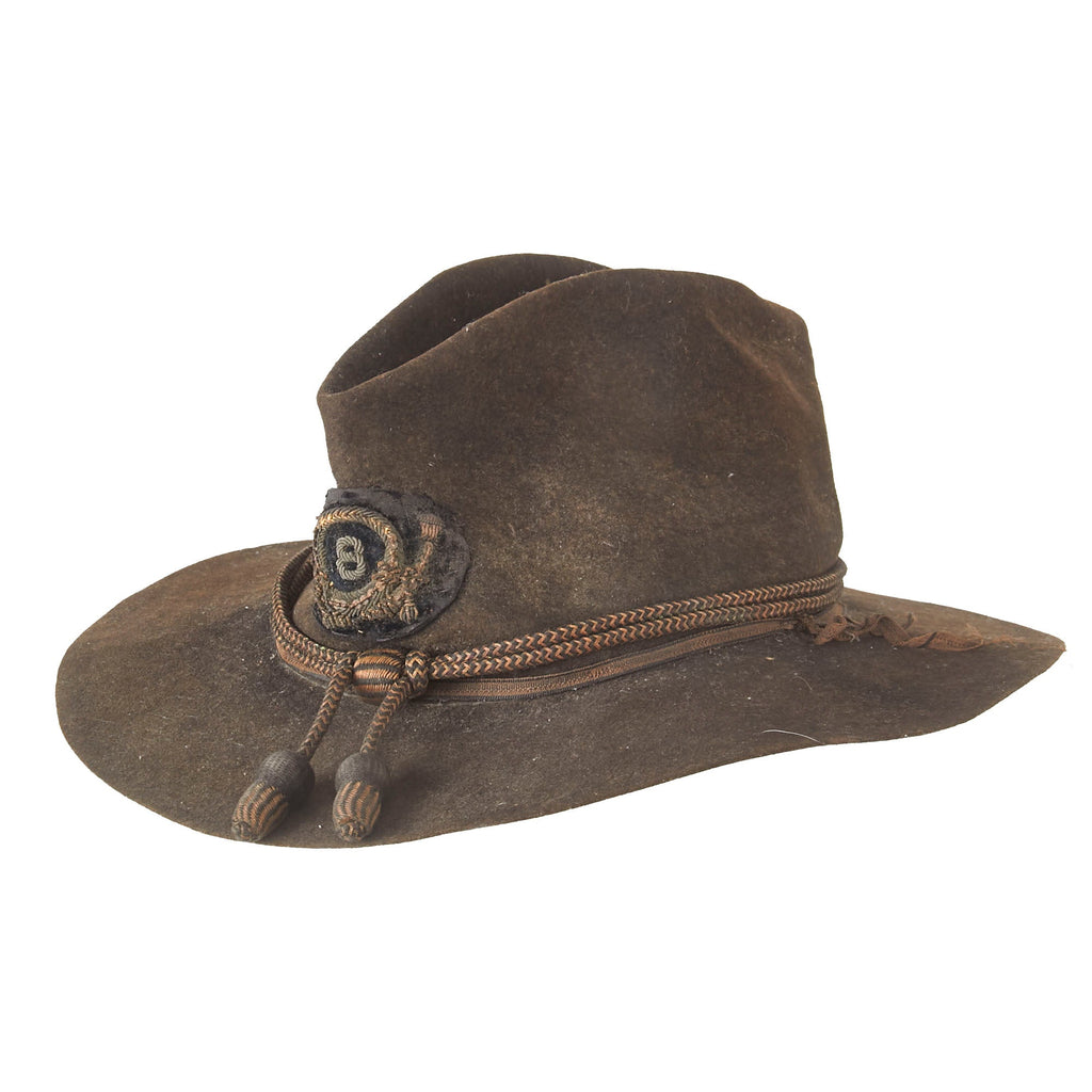 Original U.S. Civil War Union Officer Slouch Hat with Officer’s Hat Cord & Bullion 8th Infantry Regiment Hat Badge Original Items