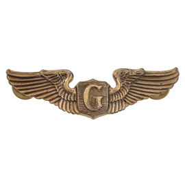 Original U.S. WWII AMCRAFT Sterling Glider Pilot Wings with Early “PATENT PENDING” Clutchback Fasteners, 3 Inch