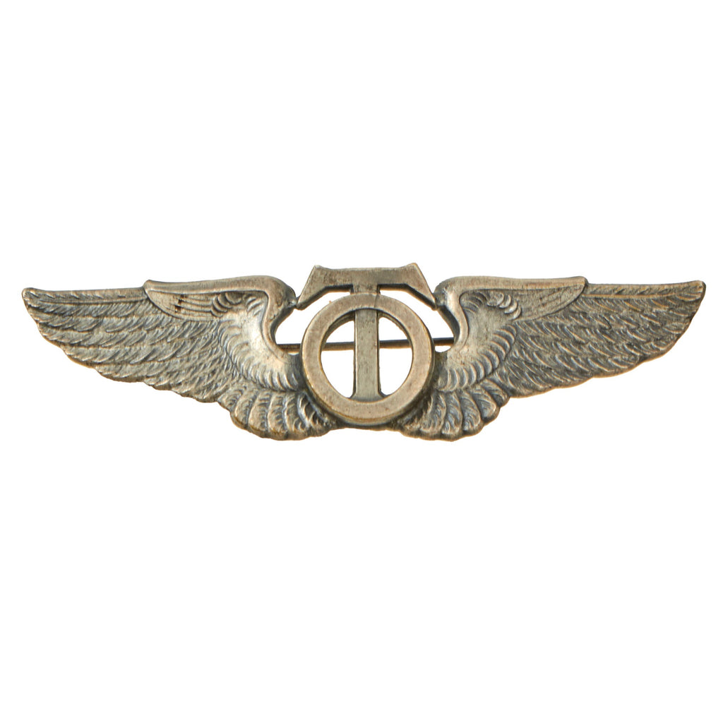 Original U.S. WWII AAF Scarce British-Made Sterling Silver Technical Observer Wings Attributed to Firmin - Pinback Original Items
