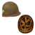 Original U.S. WWII Named Engineer Painted M1 Schlueter Fixed Bale Front Seam Helmet with Matched Firestone Liner - Lieutenant Painter - Excellent Original Items