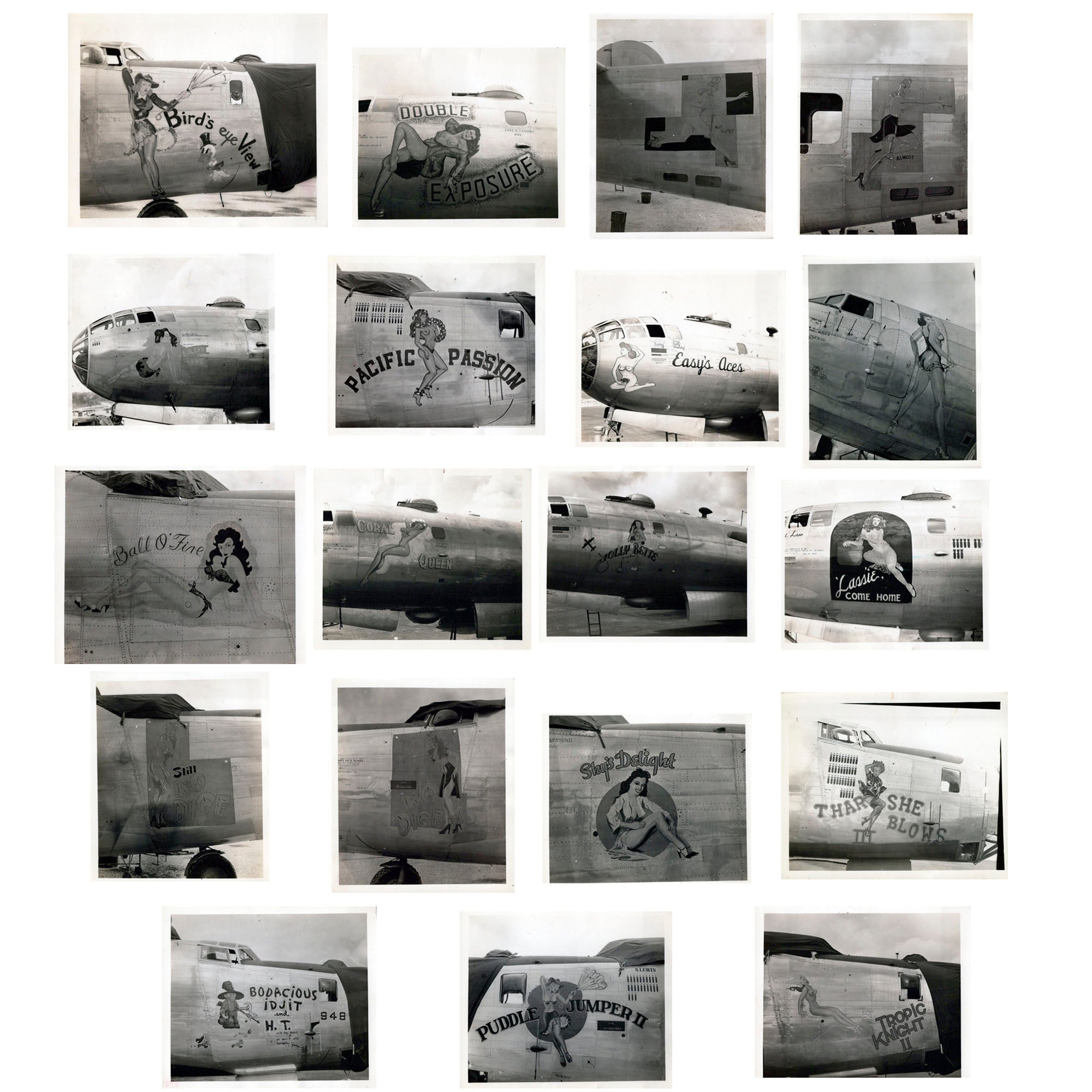 Original U.S. WWII AAF Nose Art Photo Collection with Fantastic