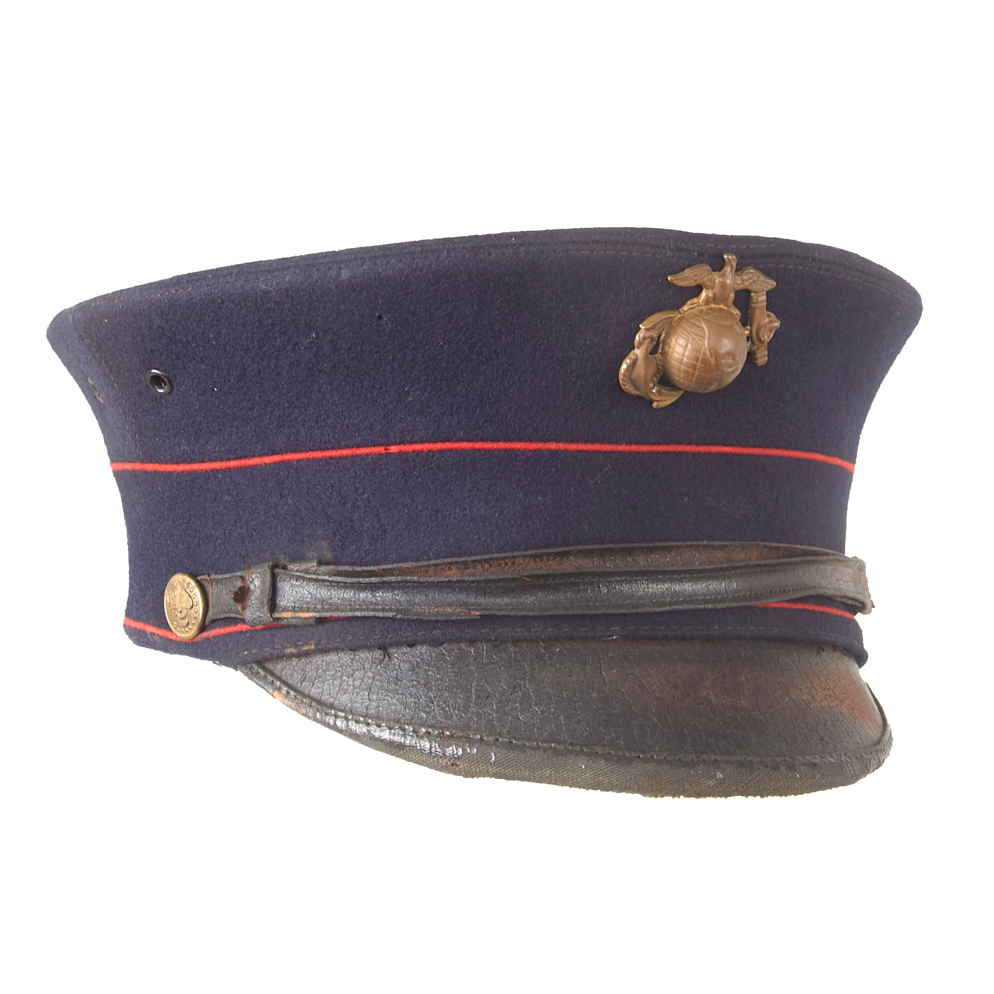 Original WWI U.S. Marine Corps M1917 Dress Blue Enlisted Bell Crown Vi – International Military Antiques