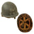 Original WWII U.S. Navy “Bull Ensign” Painted Front Seam Swivel Bale Schlueter M1 Helmet Complete with CAPAC Liner Original Items