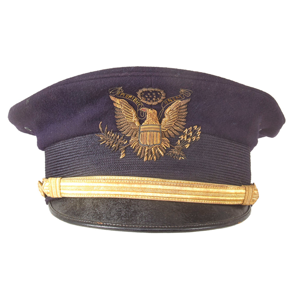 Original U.S. Pre-WWI US Army Named M1902 Visor Cap With Direct Embroidered Bullion Insignia by The Pettibone Bros. - Identified to Sergeant James A. Churm, 12th Infantry, Pennsylvania National Guard - Size 7 Original Items