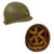 Original U.S. WWII Complete M1 McCord Swivel Bale Front Seam Helmet with Brazed Major’s Insignia & Matching International Molded Plastics Liner Original Items