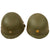 Original U.S. WWII Complete M1 McCord Swivel Bale Front Seam Helmet with Brazed Major’s Insignia & Matching International Molded Plastics Liner Original Items