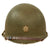 Original U.S. WWII Complete M1 McCord Swivel Bale Front Seam Helmet with Brazed Major’s Insignia & Matching International Molded Plastics Liner Original Items
