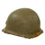 Original U.S. WWII Complete M1 McCord Swivel Bale Front Seam Helmet with Brazed Major’s Insignia & Matching International Molded Plastics Liner Original Items
