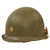 Original U.S. WWII Complete M1 McCord Swivel Bale Front Seam Helmet with Brazed Major’s Insignia & Matching International Molded Plastics Liner Original Items