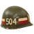 Original U.S. Vietnam War 504th Military Police Battalion Worn WWII M1 Helmet Liner by Firestone - Unit Saw Combat in Vietnam Original Items