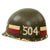 Original U.S. Vietnam War 504th Military Police Battalion Worn WWII M1 Helmet Liner by Firestone - Unit Saw Combat in Vietnam Original Items