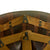 Original U.S. WWII Navy Painted Damage Control or Supply Battalion Rear Seam Swivel Bale M1 Helmet with Westinghouse Liner Original Items