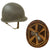 Original WWII U.S. Navy Painted Front Seam Fixed Bale McCord M1 Helmet with Seaman Paper Company Liner Original Items