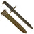 Original U.S. WWII M1 Garand 10 inch Cut Down Bayonet by PAL with M7 Scabbard - Dated 1942 Original Items