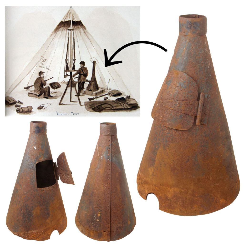 Original U.S. Civil War Sibley Tent Stove in Relic Condition