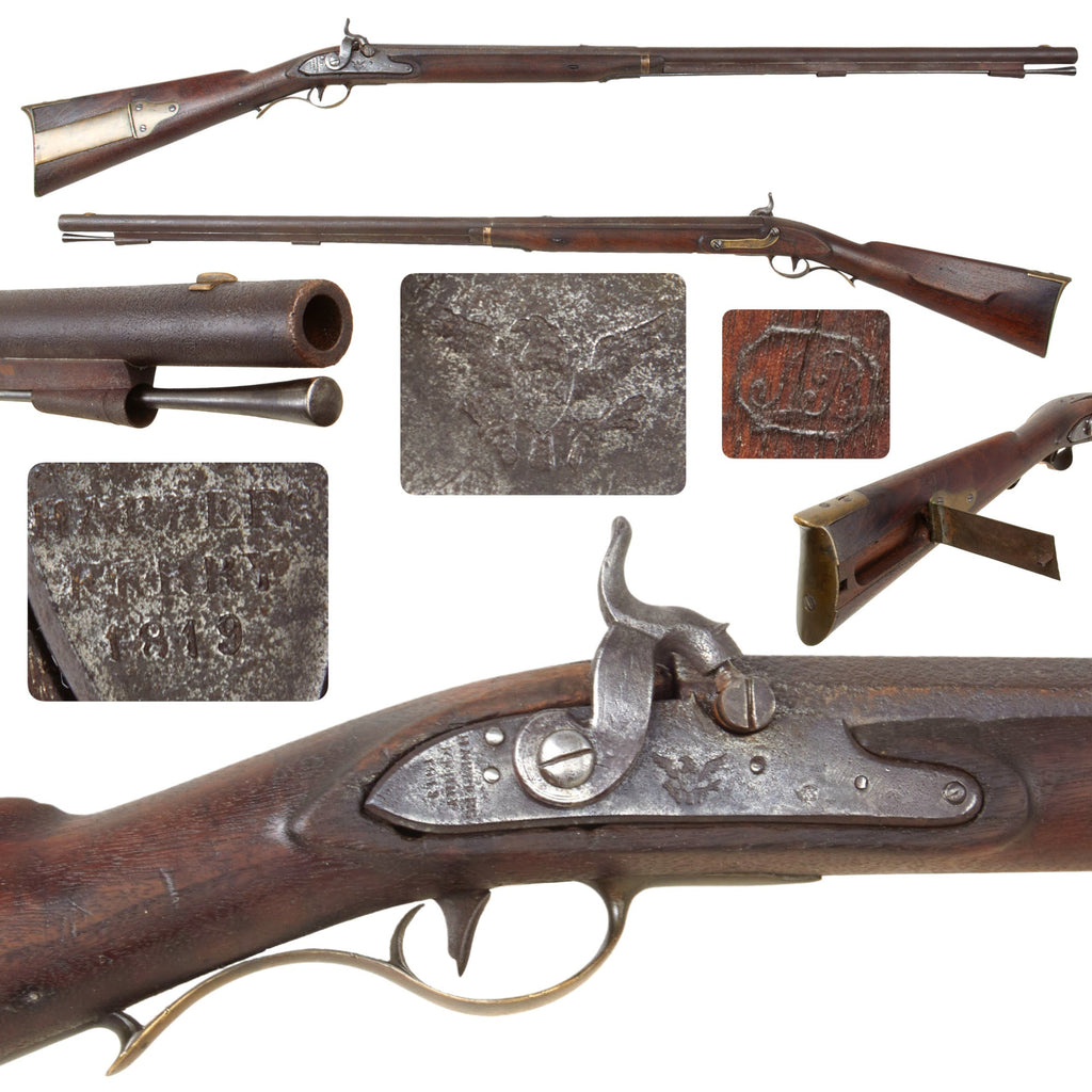 Original U.S. Harpers Ferry Arsenal Model 1803 Type II Percussion Converted Rifle Dated 1819 - Extremely Rare Original Items