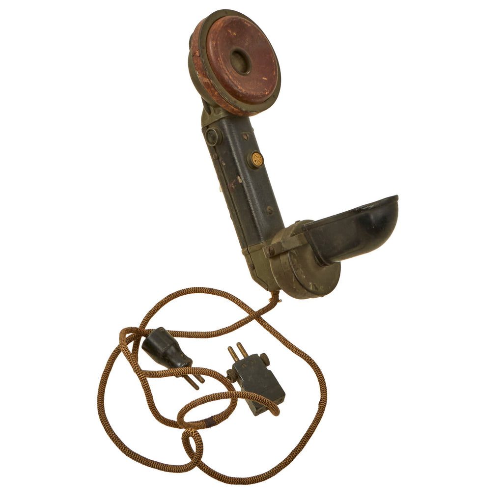 Original German WWI Imperial German ArmeeFernsprecher Alter Art Model 1905 Trench Phone Receiver with Intact Wiring Original Items