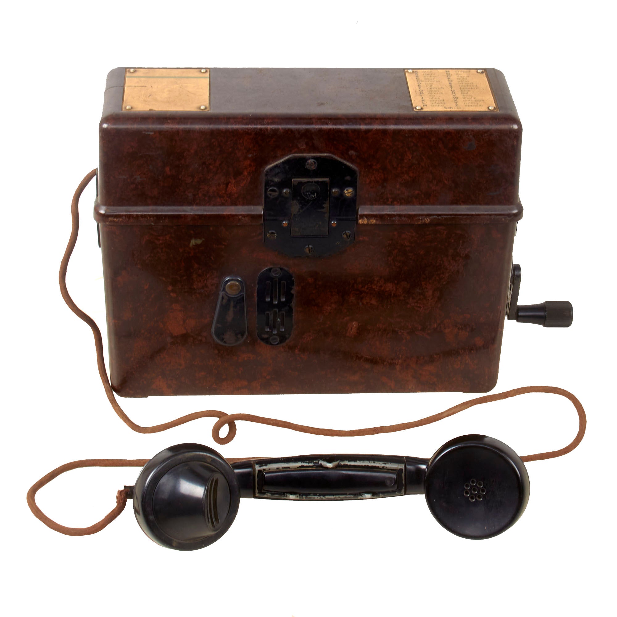 Original German WWII Wehrmacht Model FF33 Field Telephone by Mix