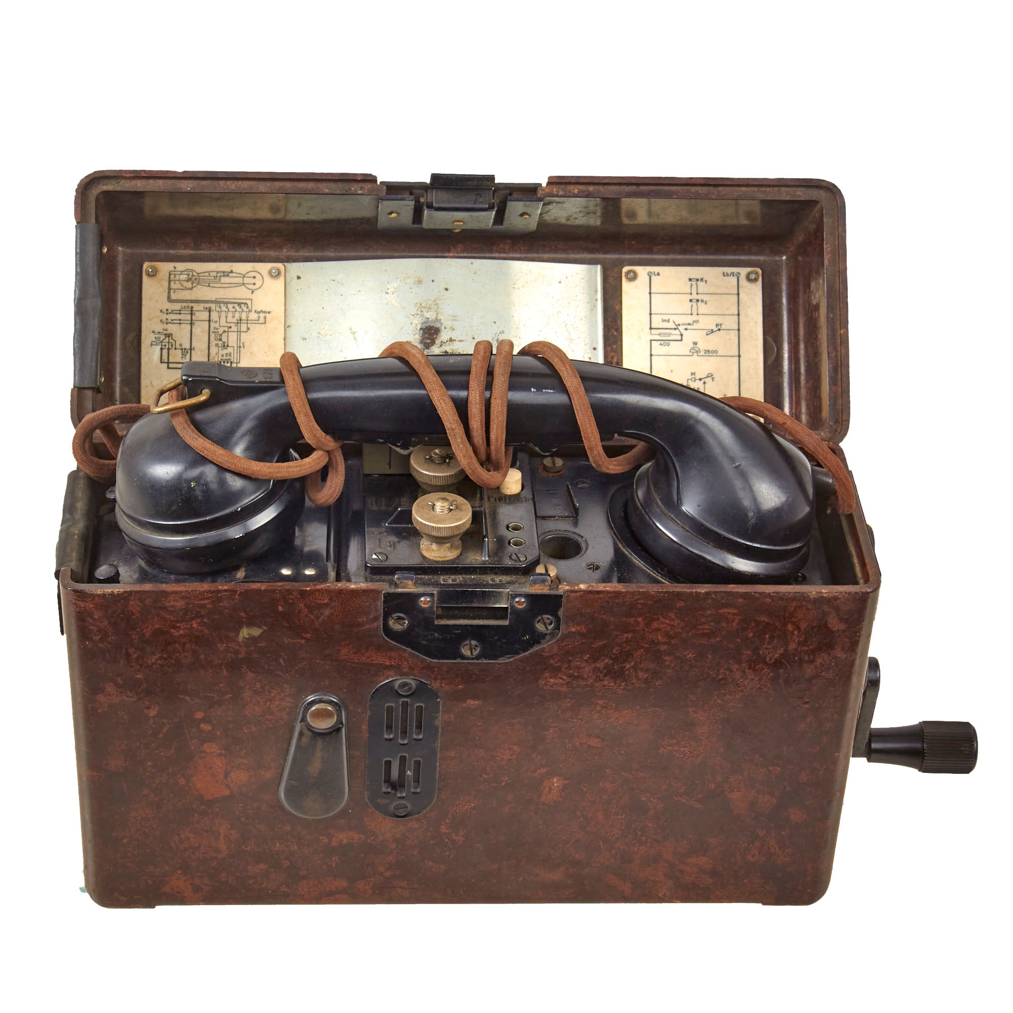 Original German WWII Wehrmacht Model FF33 Field Telephone by Mix