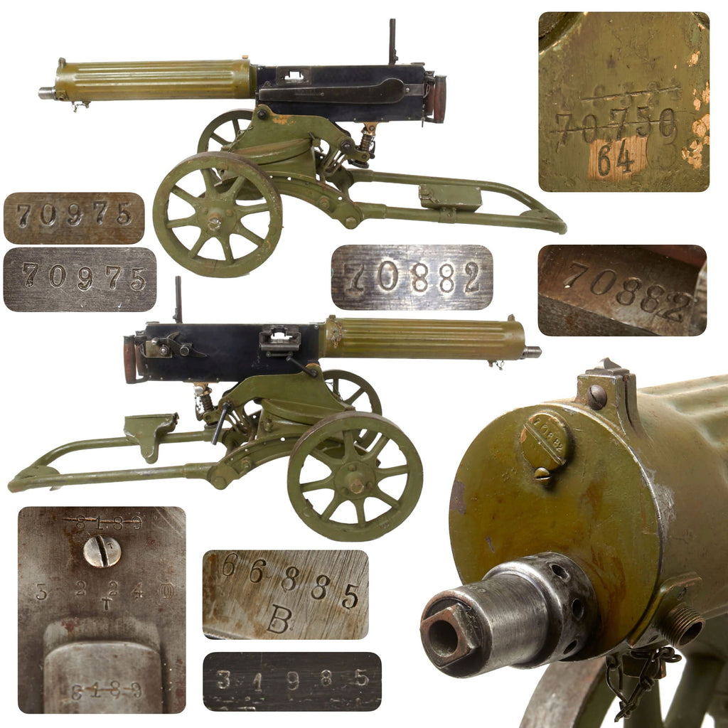 Original Soviet WWII Finnish Captured Maxim M1910 Fluted Display Machine Gun with Sokolov Mount Original Items