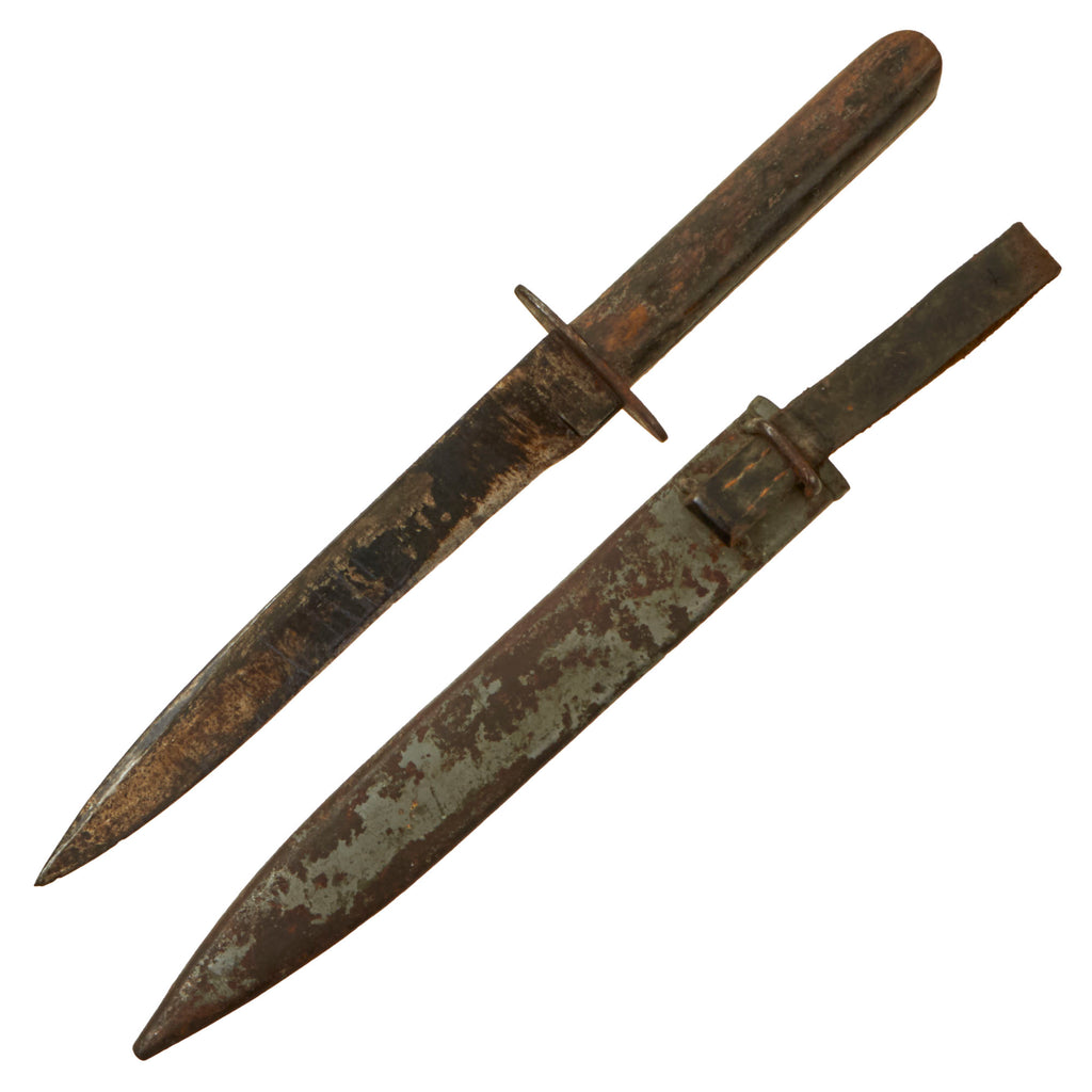 WWI Austro-Hungarian Service-Used Model 1917 Trench Knife with Scabbard and Belt Attachment by Resicka Original Items