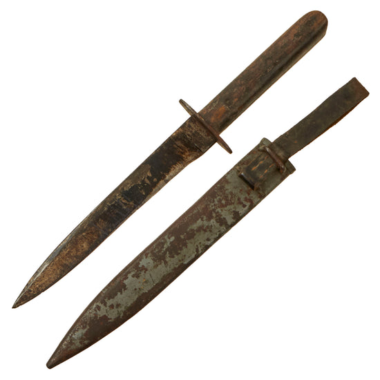 WWI Austro-Hungarian Service-Used Model 1917 Trench Knife with Scabbard and Belt Attachment by Resicka Original Items
