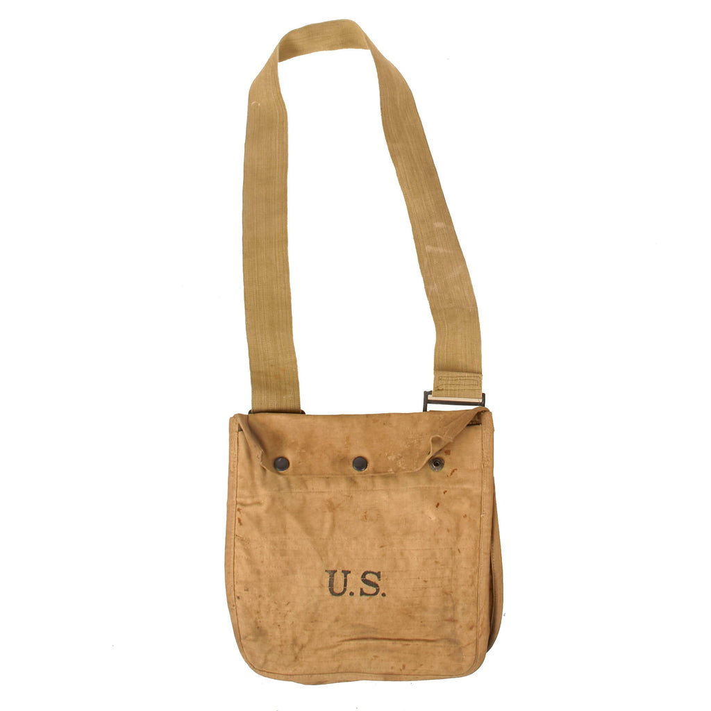 Original U.S. WWI US Army M1918 Padded Grenade Bag With Original Sling - Dated June 1918 Original Items