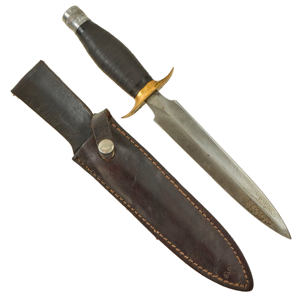 Original U.S. Vietnam War Italian-Made Randall Model 2 Knife “Copy” with Leather Sheath Original Items