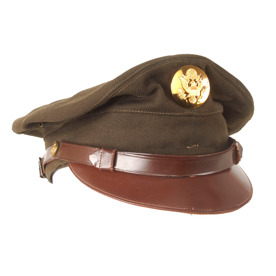 Original U.S. WWII US Army Enlisted Winter Service Crusher Cap - Size 7 Original Items