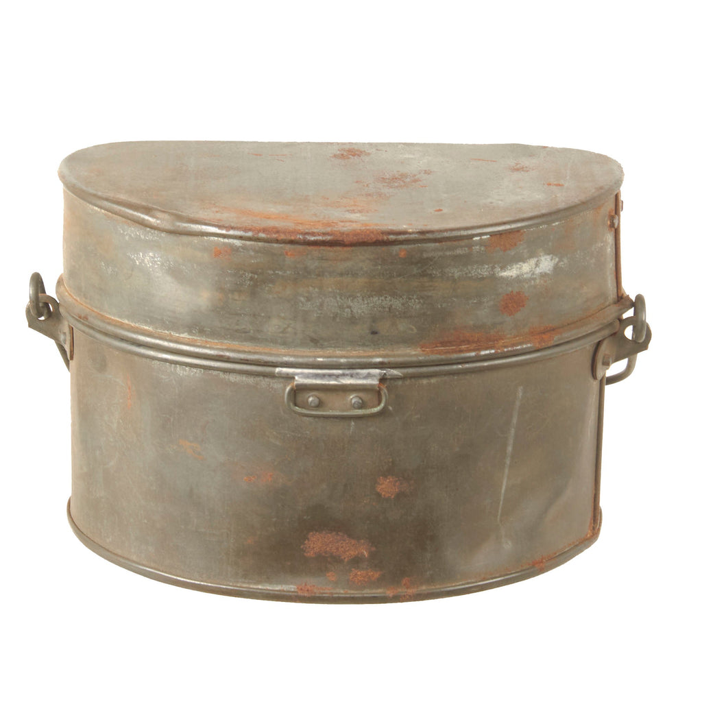 Original British WWI D-Shape Mess Kit Tin - Dated 1918 Original Items