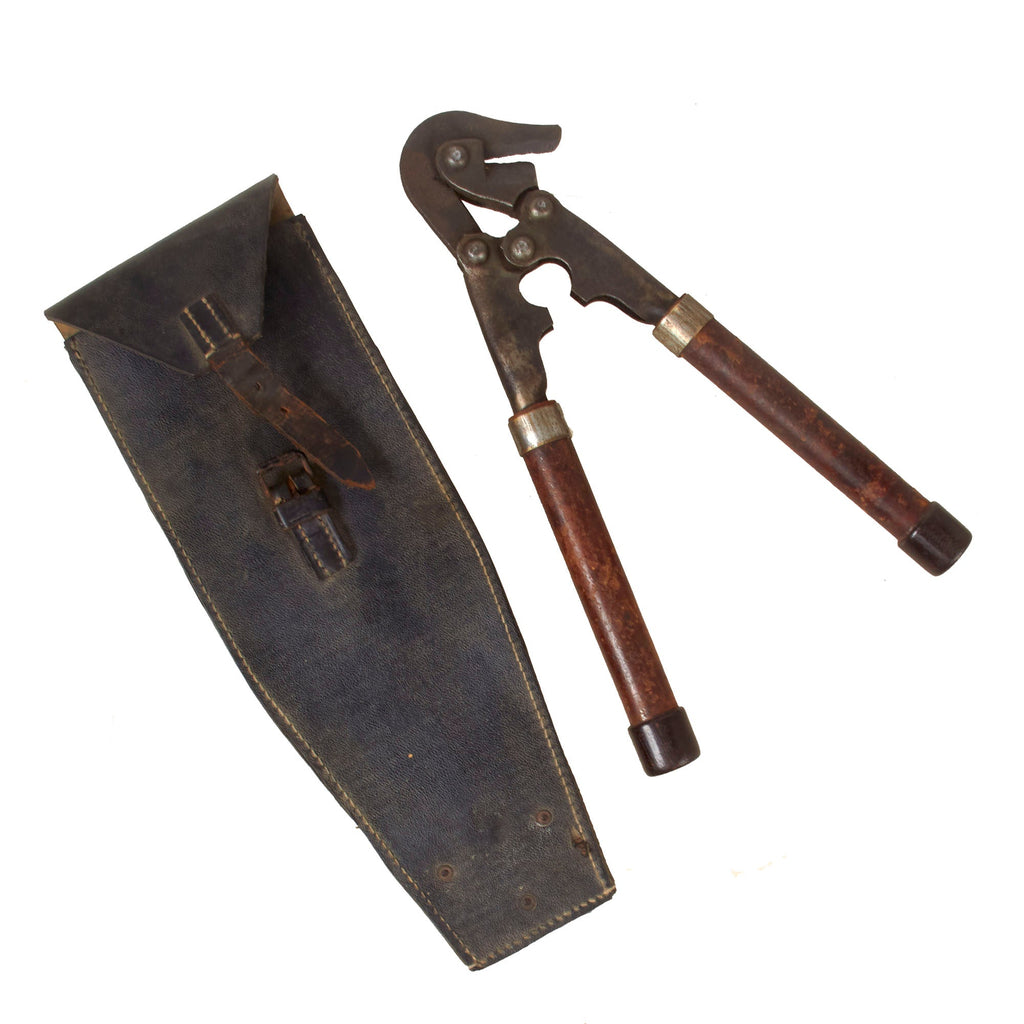 Original German Pre - WWII 1942-Dated Short Handled Pioneer Wire Cutters with Extremely Scarce Preßstoff Carrier by Karl Barth of Waldbröhl Original Items