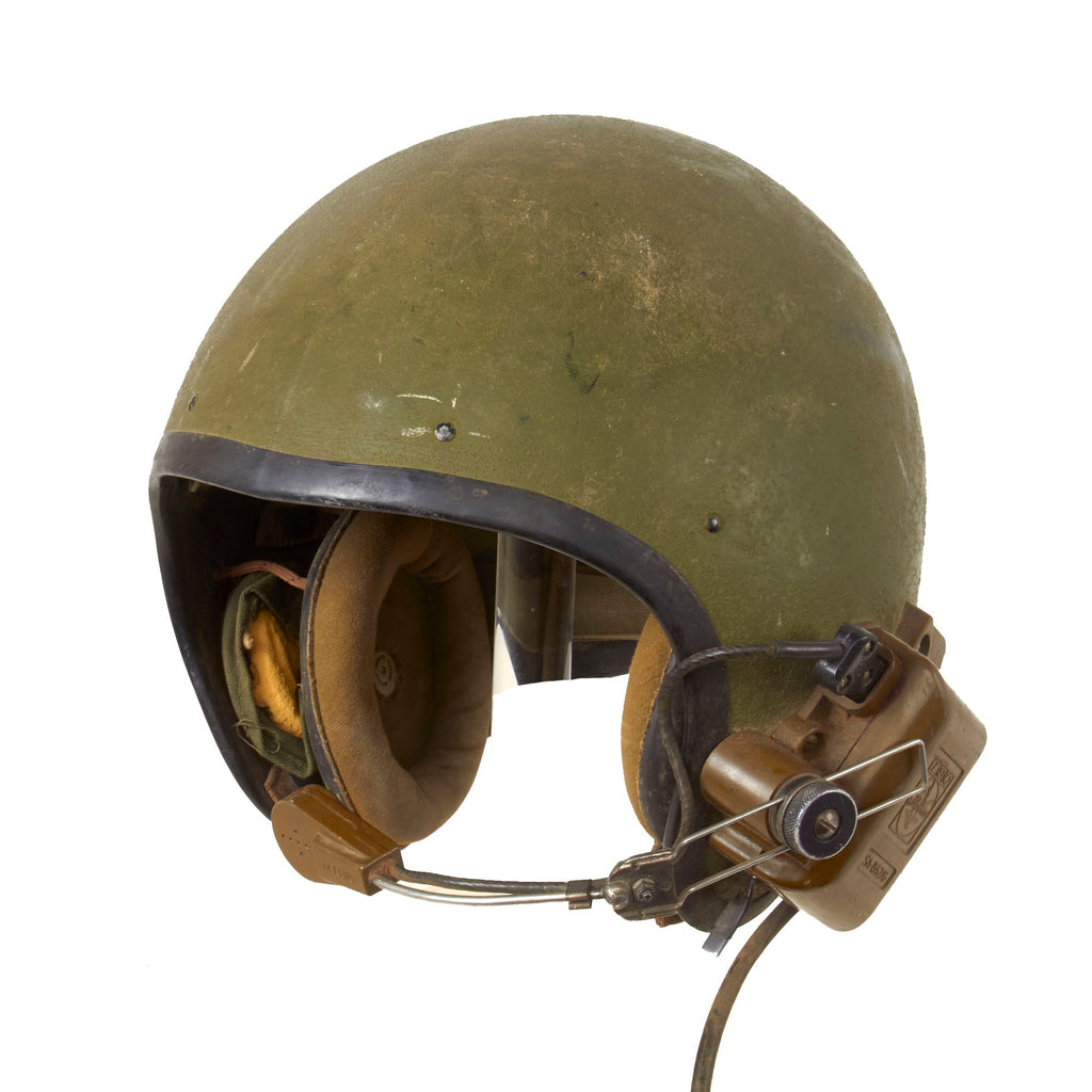 Original U.S. Vietnam War Era Unissued CVC T56-6 Combat Vehicle Crewman “Tanker” Helmet with Transceiver Original Items